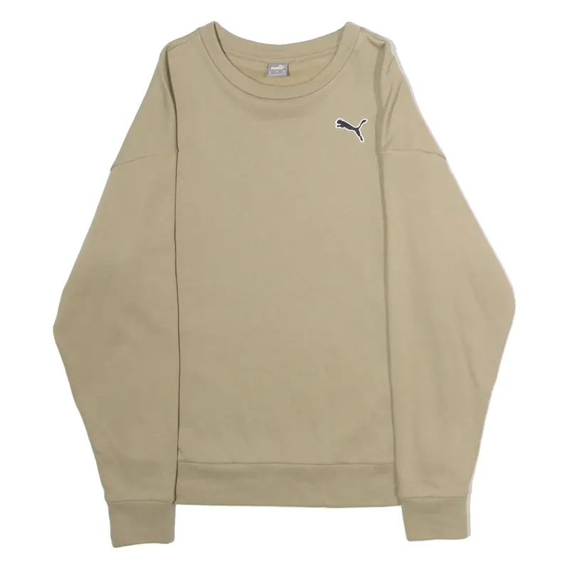 PUMA Mens Sweatshirt Green Crew Neck XS
