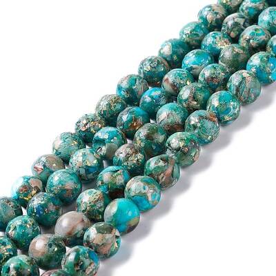 Assembled Natural Imperial Jasper & Synthetic Opal Beads Strands