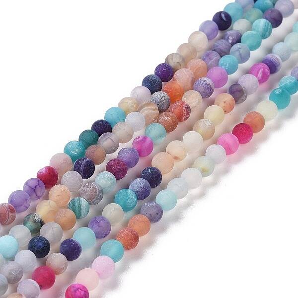 Natural Weathered Agate Beads Strands