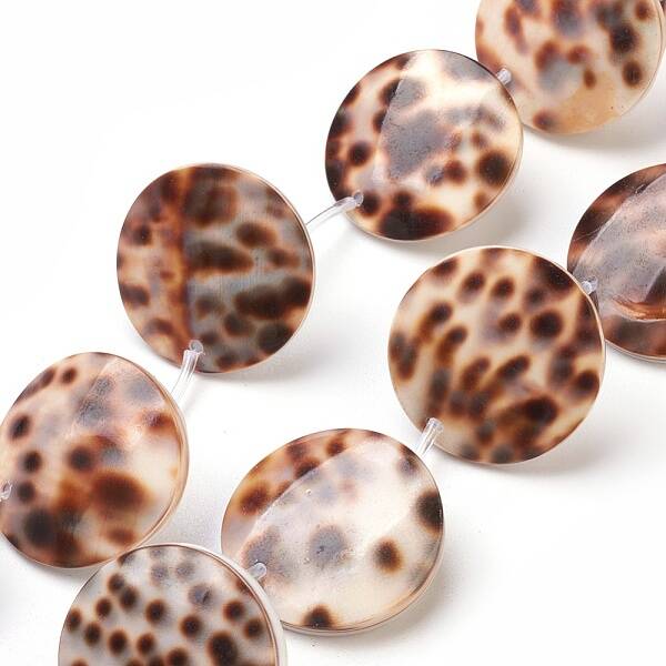 Tiger Cowrie Shell Beads Strands