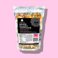 Classic Seafood and Vegetables Mix - Dried Ramen Toppings with Shrimp, Imitation Crab, Squid, Cabbage, Shiitake Mushrooms, Gr...