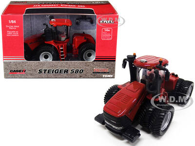 Case AFS Connect Steiger 580 Tractor with Dual Wheels Red Case IH Agriculture Prestige Collection Series 1/64 Diecast Model b...