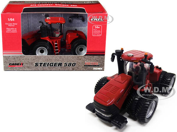 Case AFS Connect Steiger 580 Tractor with Dual Wheels Red Case IH Agriculture Prestige Collection Series 1/64 Diecast Model b...