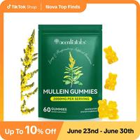 Mullein Gummies for Lungs, Edible Fitness Dietary Gummy, 1000mg Mullein Leaf Extract, mullein lung detox,Pear Flavor Gummies ...