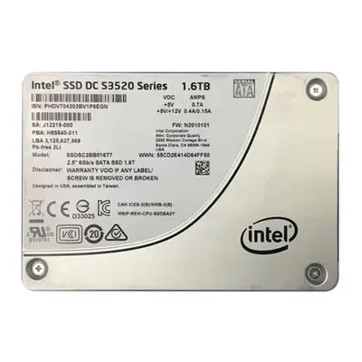 Intel SSDSC2BB016T701 | S3520 1.6TB Multi-Level Cell SATA 6Gb/s 2.5-Inch Solid State Drive