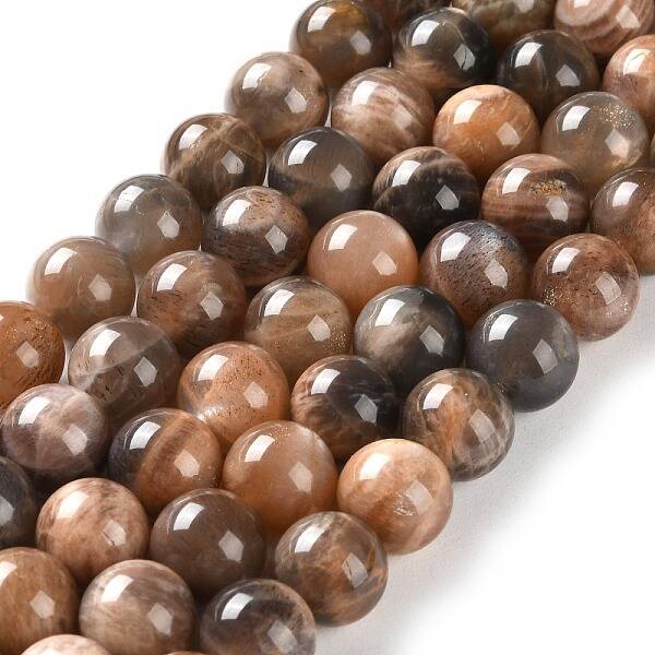 Natural Black Sunstone Beads Strands