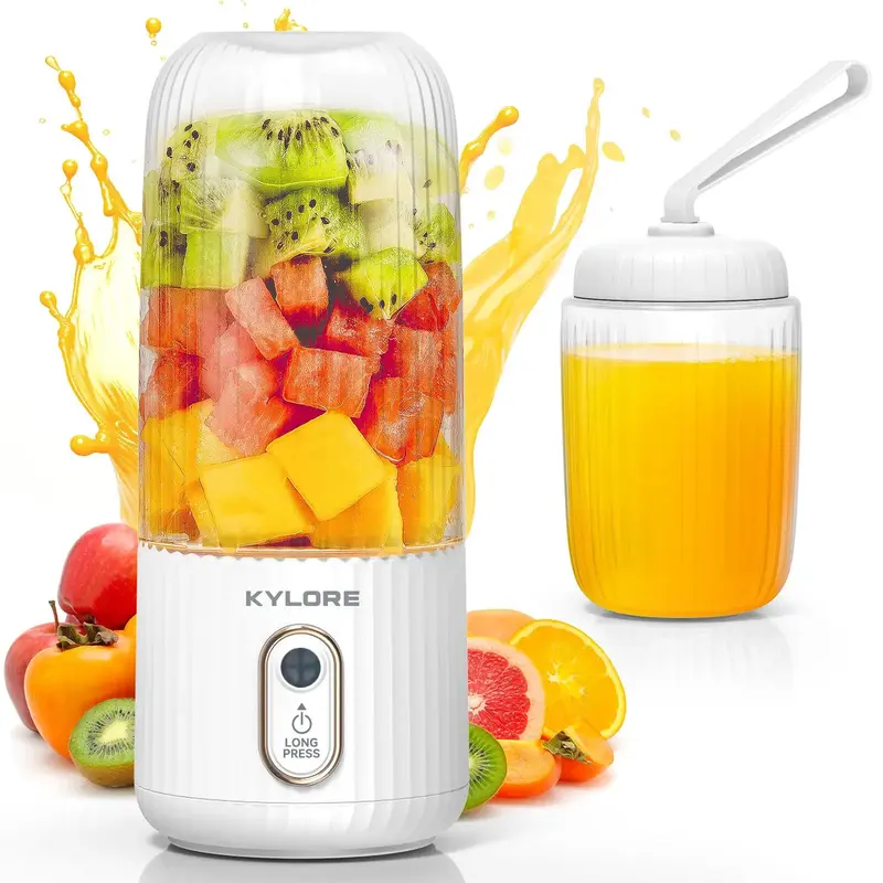 KYLORE G816 Portable Juicer Blender, USB Rechargeable Blender, Including 1 Cup, Juicer Machine with 4 Blades and Travel L...