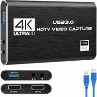 4K HDMI Capture Card forStreaming,Full HD1080P 60FPS USB Cam Link Game AudioVideo Capture Card for Camera/PS5/PS4/3ds/Xboxchr...