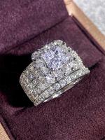 Elegant Rhinestone Decorated Ring for Women, Fashion Jewelry for Party, Daily Clothing Decor, Trendy All-match & Exquisite En...