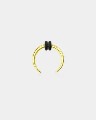 8-16G Cresent Horseshoe Septum Ring - Gold / 10G/2.5mm / 10mm