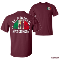 Fathers Day TShirt Gift For Latino Dad, El Abuelo Mas Chingon , Mexican Gift T-shirt for Him Menswear Tops graphic
