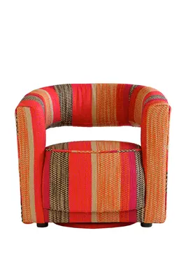 Multi-colored Sculptural Swivel Chair | Andrew Martin Madison