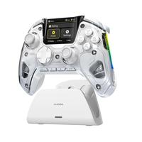 FIEHDUW Wireless Gaming Controller, Rechargeable Gamepad with RGB Lighting, Remappable Buttons Gamepad for PC/Switch/iOS/Andr...