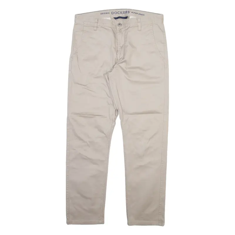 DOCKERS Mens Trousers Grey Slim Straight W32 L30