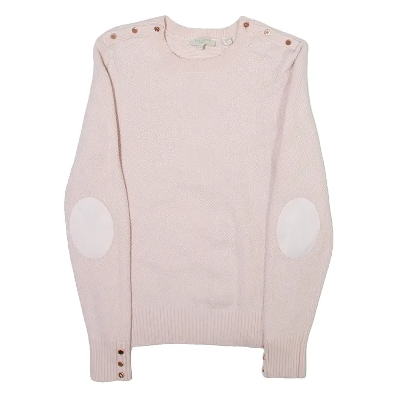 TED BAKER Womens Jumper Pink Tight Knit S