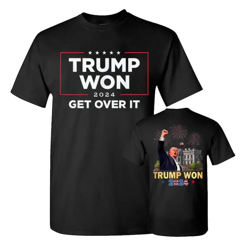 Trump Won 2024 President 47th Of White House T-Shirt, Trump Won Get Over It 2024 T-Shirt, Wins Inauguration 47, US President ...