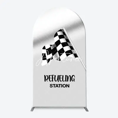 Black White Flag Race Competition Arch Backdrop Kit, 1.6X4FT(0.5X1.2M), 38.18 USD, arch backdrop kit, YZGD5O07L-S