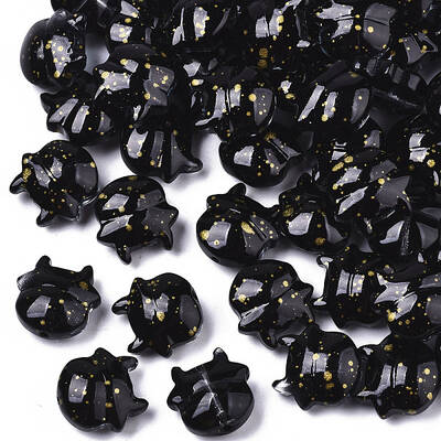 Transparent Spray Painted Glass Beads