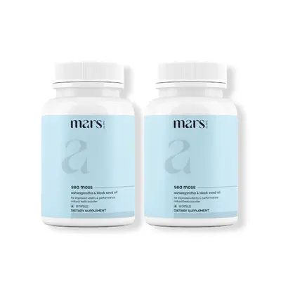 Mars Natural Sea Moss Caps: Powered with Ashwagandha, Black Seed, & Vitamin D3