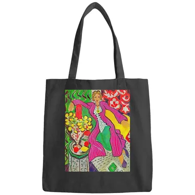 Woman In A Purple Coat By Henri Matisse - Matisse - Bags