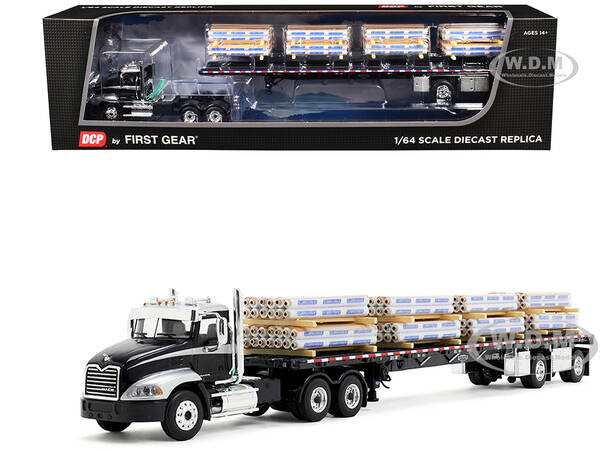 Mack Pinnacle Day Cab with Minimizer Parts & 53 Wilson Roadbrute Flatbed Trailer with \