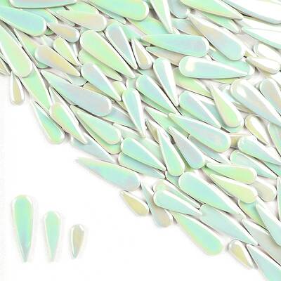 3 Styles Teardrop Shape Porcelain Mosaic Tiles