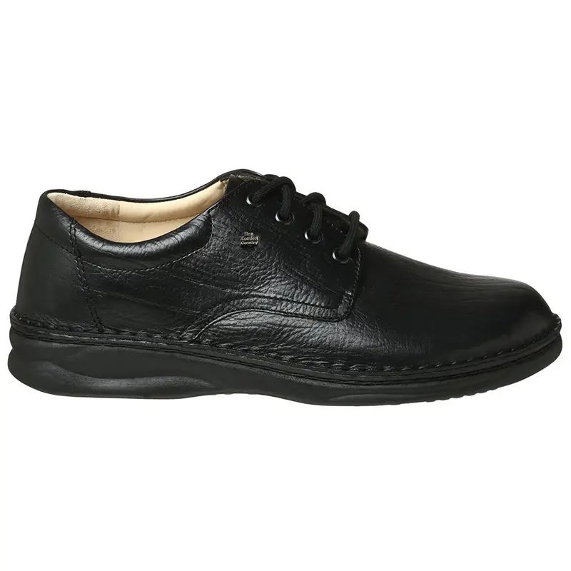 Finn Comfort Metz Leather Men's Lace up Shoes - Black - Size:US 8.5 Men