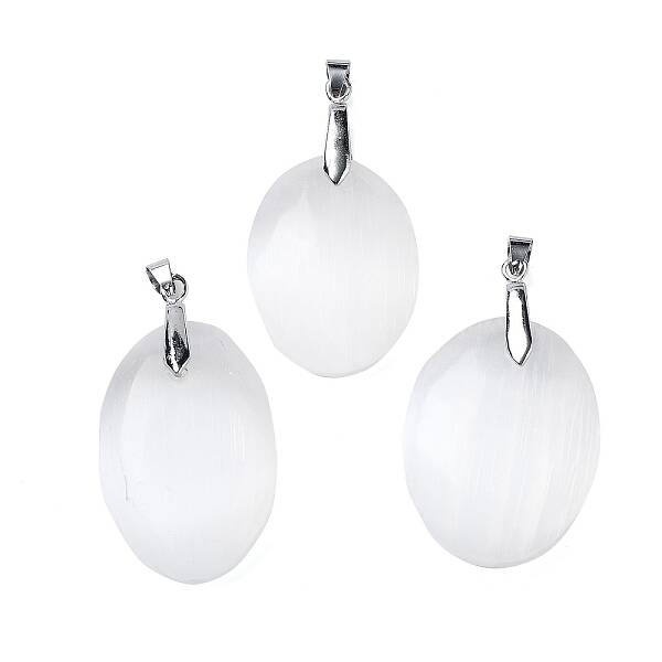 Natural Selenite Pendants