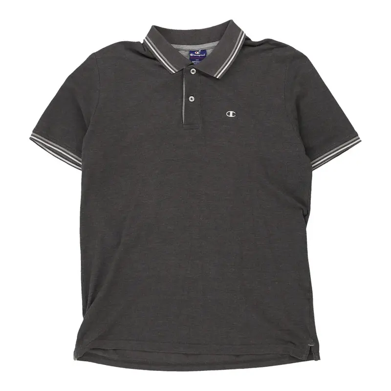 Champion Polo Shirt - Medium Grey Cotton
