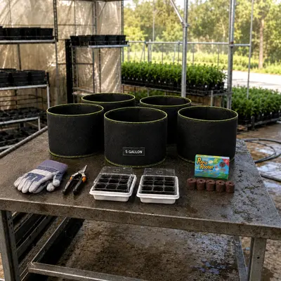 5-Gallon Pots and Growing Support Items