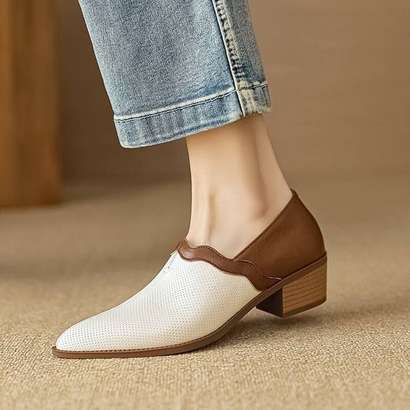 CHIKO Talitha Pointy Toe Block Heels Pumps Shoes