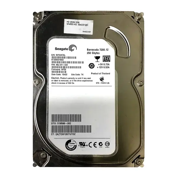 9SL131-022 Seagate BarraCuda 7200.12 Series 250GB 7200RPM SATA 3Gb/s 8MB Cache (CE) 3.5-Inch Hard Drive