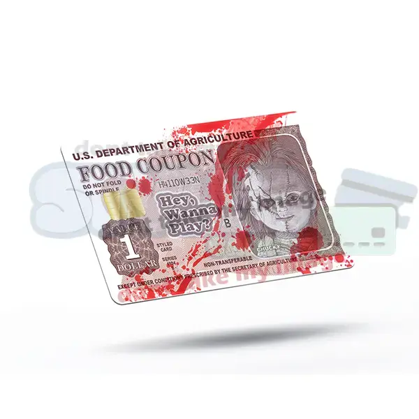 Halloween  food coupon credit card sticker