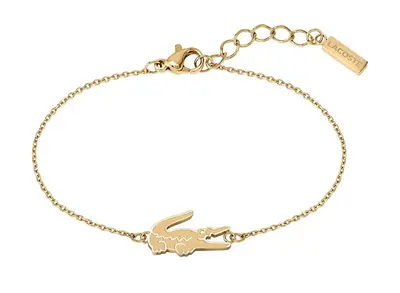 Lacoste Bracciale Placcato Oro Decente Per Donna Coccodrillo 2040048