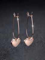 1 Pair Heart Shaped Dangle Earrings, Fashionable Casual Matching Earrings Jewelry for Daily Use, Classic Fashion Accessories ...