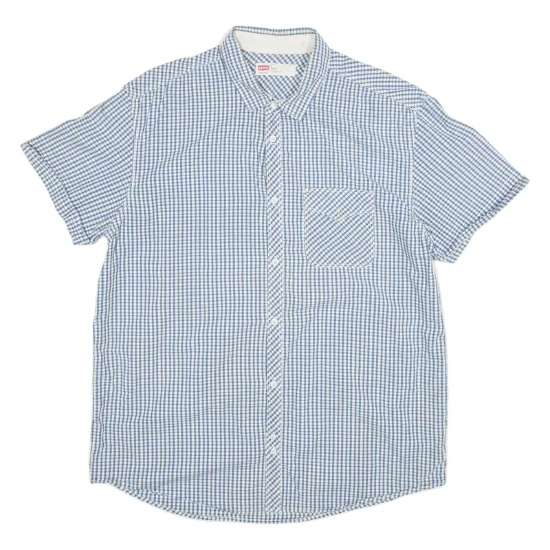 LEVI'S Mens Shirt Blue Gingham XL