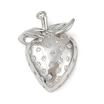 Brass Micro Pave Cubic Zirconia Pendants