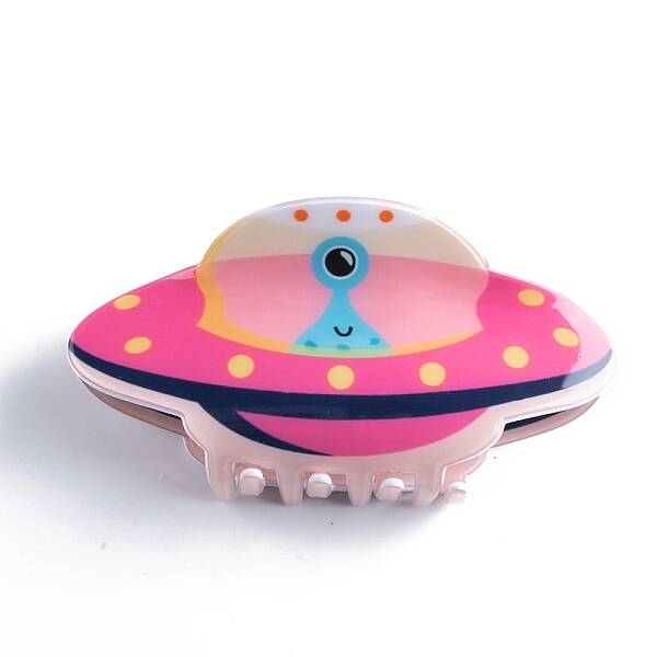 Spacecraft Shape PVC Claw Hair Clips