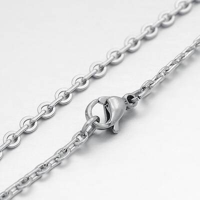 Tarnish Resistant 304 Stainless Steel Rolo Chain Necklaces