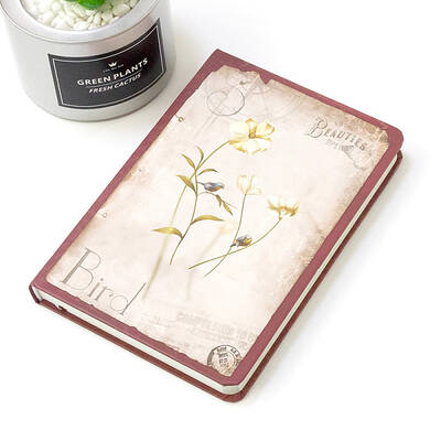 Retro Floral Rectangle Paper Notebook