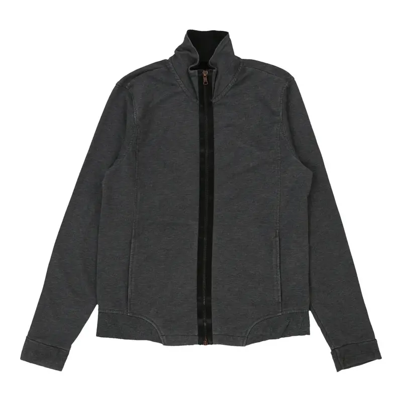 Armani Exchange Zip Up - Medium Grey Cotton Blend