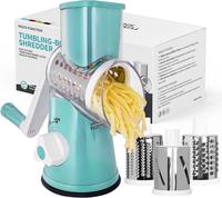 Ultimate Rotary Cheese Grater | Vegetable Slicer | Stainless Steel Food Shredder Suction Base | Dishwasher Safe | High Qualit...