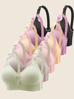 Women's Push Up Bra, Elegant Soft Comfortable Fit Breathable Adjustable Hook & Eye Lingerie Top for Daily Wear, Wireless Ling...