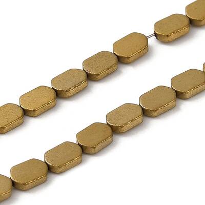 Electroplated Synthetic Non-Magnetic Hematite Beads Strands