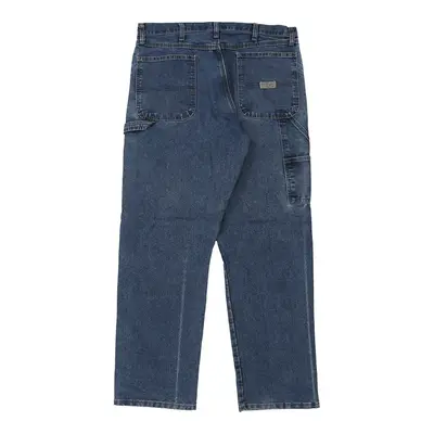 Wrangler Cargo Carpenter Jeans - 36W 32L Blue Cotton