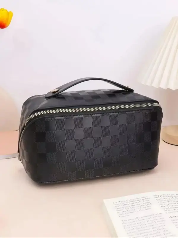 Solid Large Capacity Makeup Bag, Casual Matching Shoulder Bag for Women & Girls, Trendy Versatile High-quality Daily Commutin...