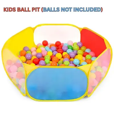 Large Pop-Up Kids Ball Pit Tent for Toddlers β Indoor Outdoor Playhouse for Boys & Girls | Baby Playpen with Zipper Storage...