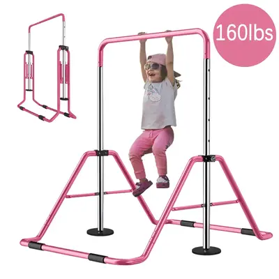 Lilypelle Gymnastics Bars for Kids with Adjustable Height, Folding Gymnastic Training Kip Bar, Junior Expandable Horizontal M...