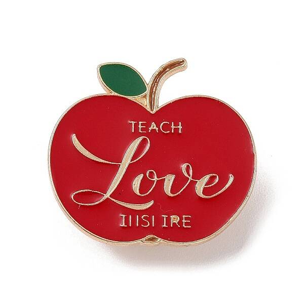 Teacher's Day Theme Rack Plating Light Gold Alloy Brooches