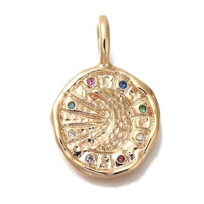 Brass Micro Pave Cubic Zirconia Pendants